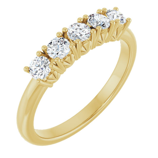 1/2 Ctw Lab-Grown Diamond Anniversary Band