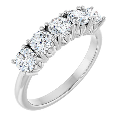 1 1/5 Ctw Lab-Grown Diamond Anniversary Band - White Gold - Lab Grown Diamond