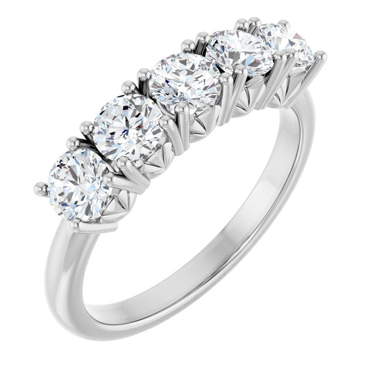 1 1/5 Ctw Lab-Grown Diamond Anniversary Band - White Gold - Lab Grown Diamond
