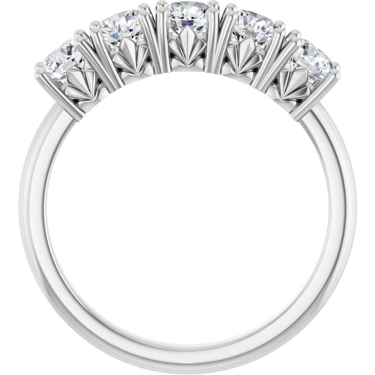 1 1/5 Ctw Lab-Grown Diamond Anniversary Band - White Gold - Lab Grown Diamond