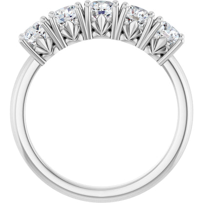 1 1/5 Ctw Lab-Grown Diamond Anniversary Band - White Gold - Lab Grown Diamond