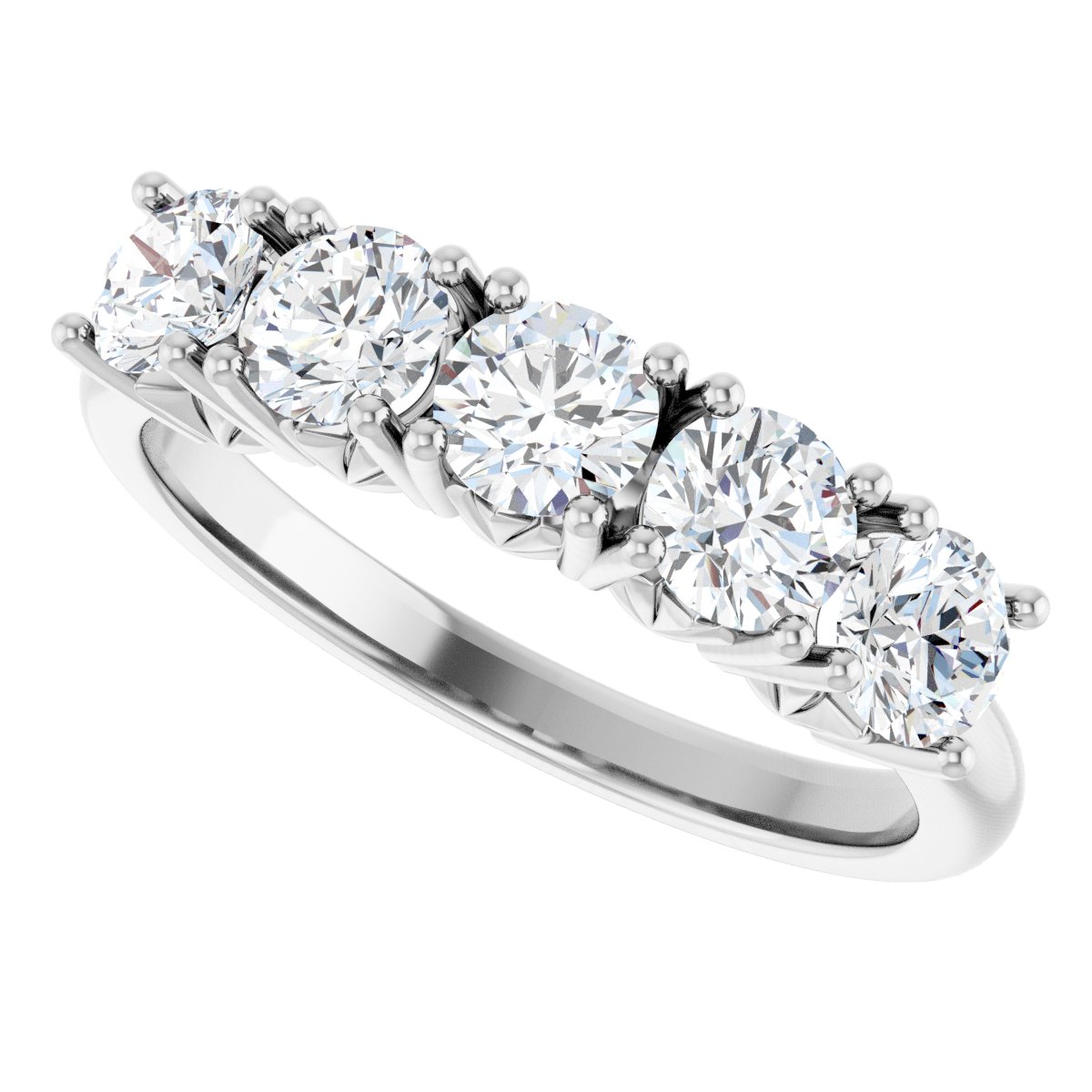 1 1/5 Ctw Lab-Grown Diamond Anniversary Band - White Gold - Lab Grown Diamond
