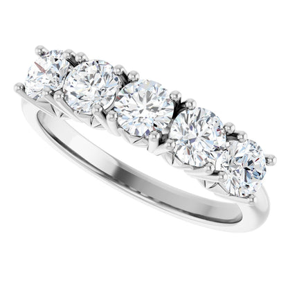 1 1/5 Ctw Lab-Grown Diamond Anniversary Band - White Gold - Lab Grown Diamond