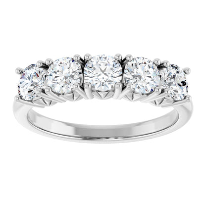 1 1/5 Ctw Lab-Grown Diamond Anniversary Band - White Gold - Lab Grown Diamond