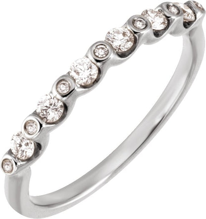 1/3 Ctw Lab-Grown Diamond Anniversary Band - White Gold - Lab Grown Diamond