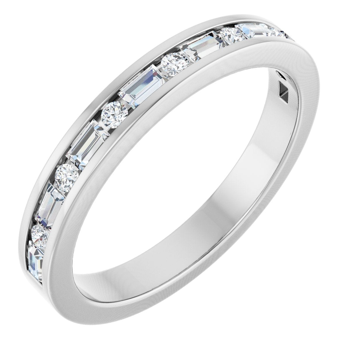 1/3 Ctw Straight Baguette Lab-Grown  Diamond Anniversary Band