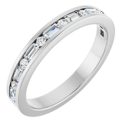 1/3 Ctw Straight Baguette Lab-Grown  Diamond Anniversary Band
