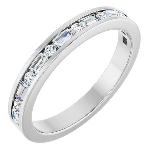 1/3 Ctw Straight Baguette Lab-Grown  Diamond Anniversary Band