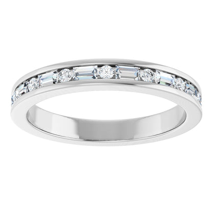 1/3 Ctw Straight Baguette Lab-Grown  Diamond Anniversary Band - White Gold - Lab Grown Diamond
