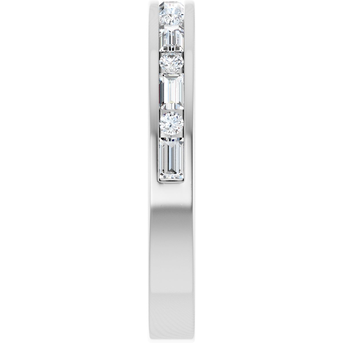 1/3 Ctw Straight Baguette Lab-Grown  Diamond Anniversary Band - White Gold - Lab Grown Diamond
