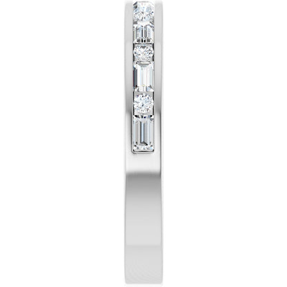 1/3 Ctw Straight Baguette Lab-Grown  Diamond Anniversary Band - White Gold - Lab Grown Diamond