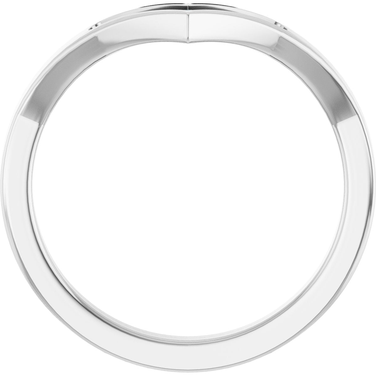 .08 Ctw Lab-Grown Diamond Contour Band - White Gold - Lab Grown Diamond
