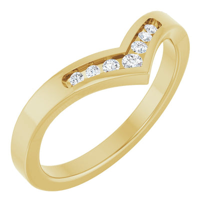 .08 Ctw Lab-Grown Diamond Contour Band