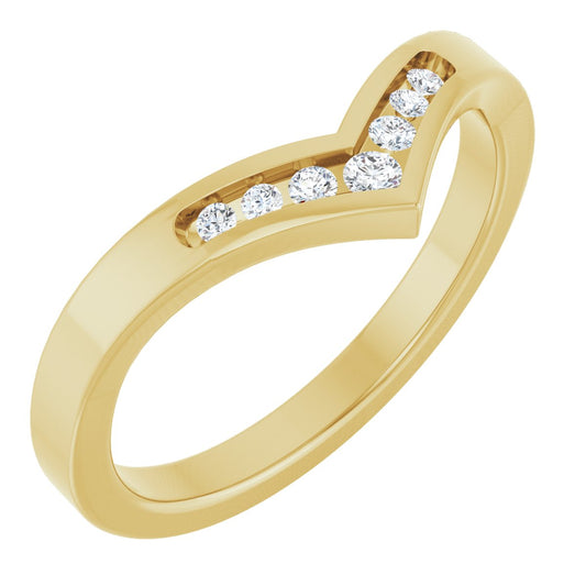.08 Ctw Lab-Grown Diamond Contour Band