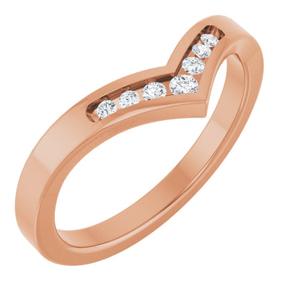 .08 Ctw Lab-Grown Diamond Contour Band