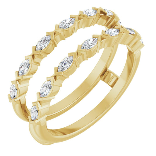 3/8 Ctw Marquise Lab-Grown Diamond Ring Guard