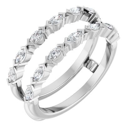 3/8 Ctw Marquise Lab-Grown Diamond Ring Guard