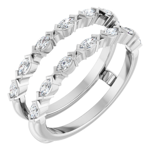 3/8 Ctw Marquise Lab-Grown Diamond Ring Guard
