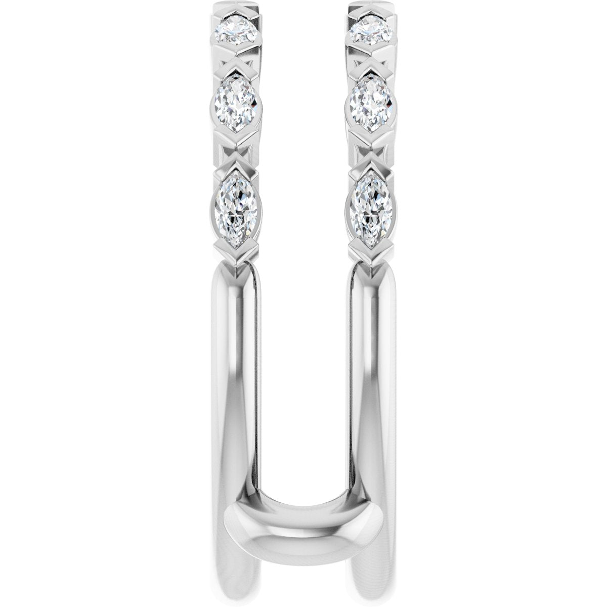 3/8 Ctw Marquise Lab-Grown Diamond Ring Guard - White Gold - Lab Grown Diamond