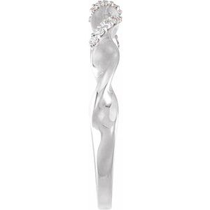 0.08 Ctw Lab-Grown Diamond Spiral Anniversary Band
