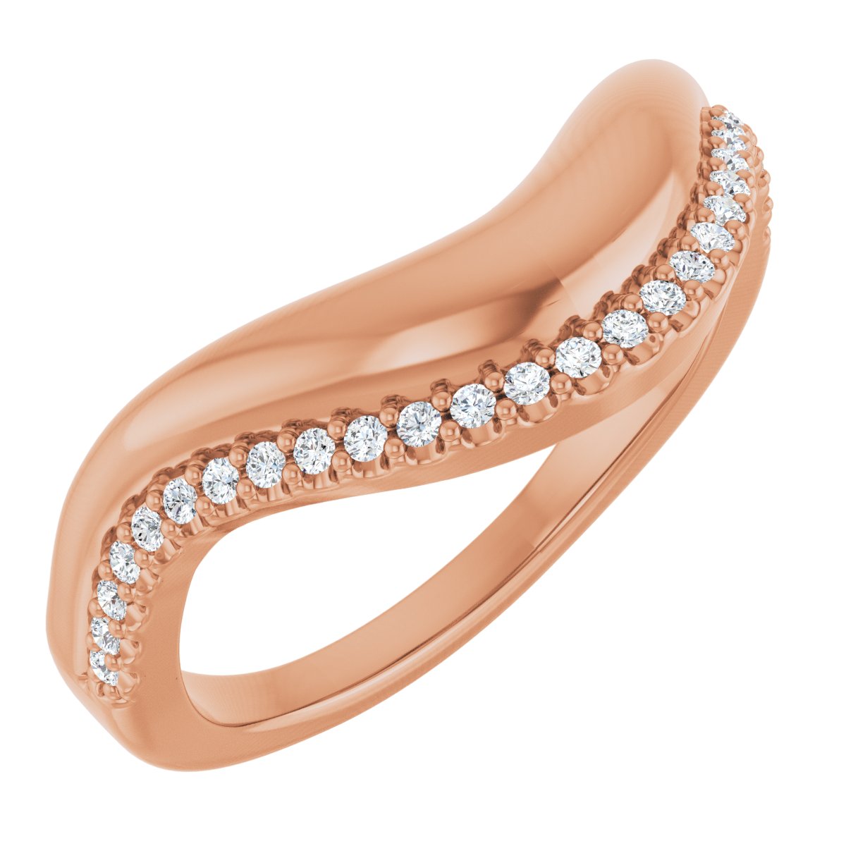 1/8 Ctw Lab-Grown Diamond Contour Band