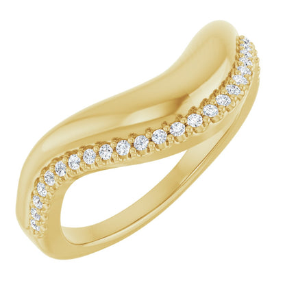 1/8 Ctw Lab-Grown Diamond Contour Band