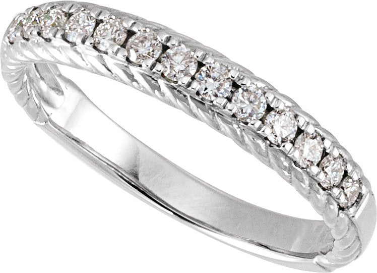 1/3 Ctw Lab-Grown Diamond Anniversary Band - White Gold - Lab Grown Diamond