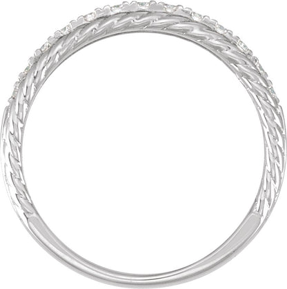 1/3 Ctw Lab-Grown Diamond Anniversary Band - White Gold - Lab Grown Diamond