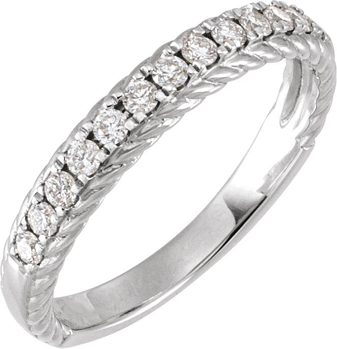 1/3 Ctw Lab-Grown Diamond Anniversary Band - White Gold - Lab Grown Diamond