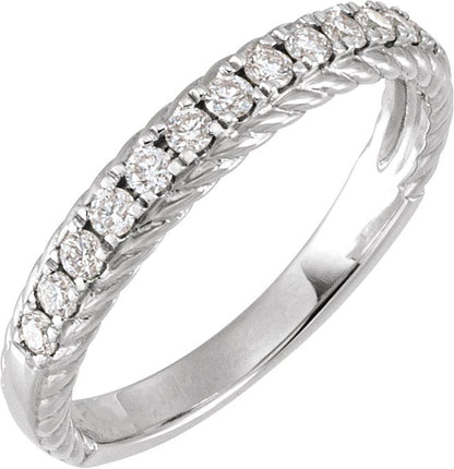 1/3 Ctw Lab-Grown Diamond Anniversary Band - White Gold - Lab Grown Diamond