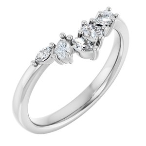 1/3 Ctw Oval Lab-Grown Diamond Contour Band