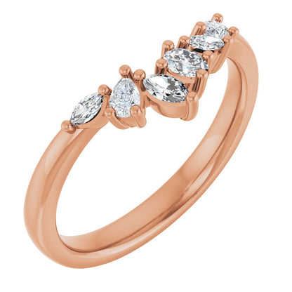 1/3 Ctw Oval Lab-Grown Diamond Contour Band