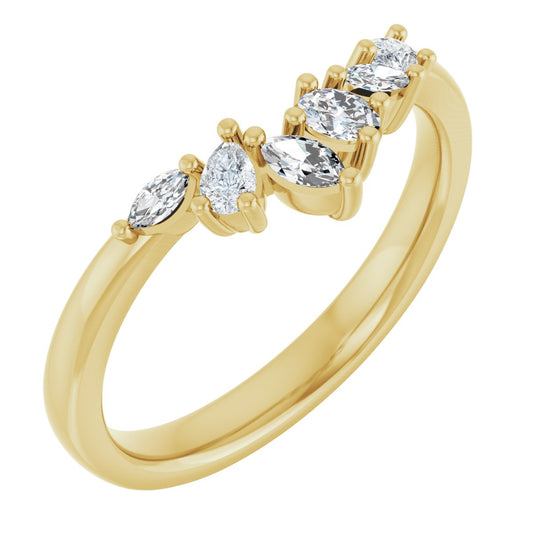 1/3 Ctw Oval Lab-Grown Diamond Contour Band