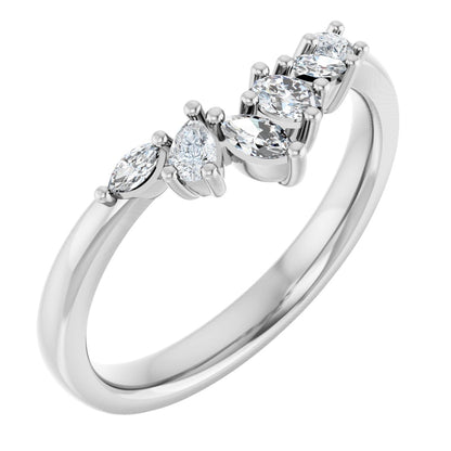 1/3 Ctw Oval Lab-Grown Diamond Contour Band