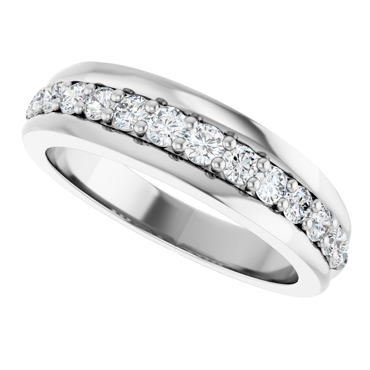 1/2 Ctw Lab-Grown Diamond Anniversary Band - White Gold - Lab Grown Diamond
