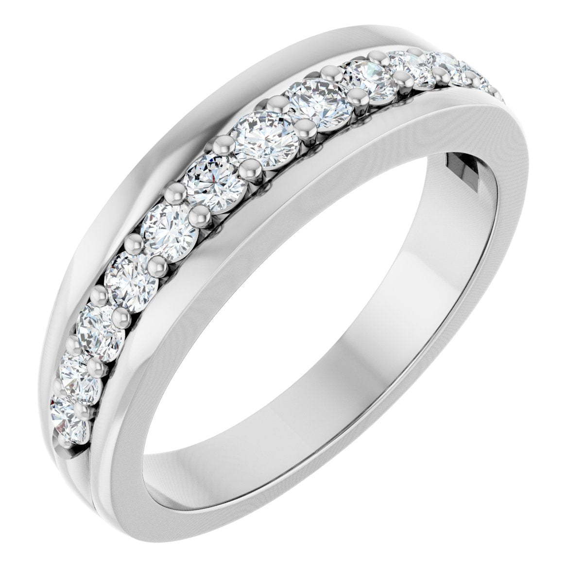 1/2 Ctw Lab-Grown Diamond Anniversary Band - White Gold - Lab Grown Diamond