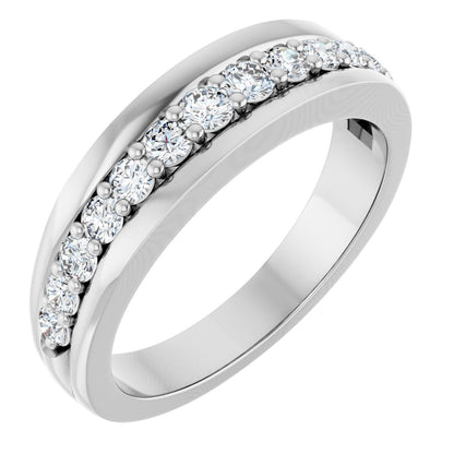 1/2 Ctw Lab-Grown Diamond Anniversary Band - White Gold - Lab Grown Diamond