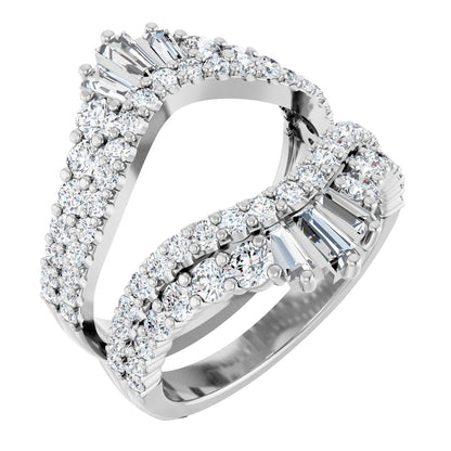 2 Ctw Straight Baguette Lab-Grown Diamond Ring Guard