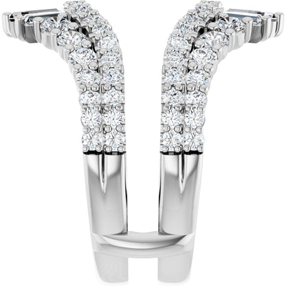 2 Ctw Straight Baguette Lab-Grown Diamond Ring Guard - White Gold - Lab Grown Diamond