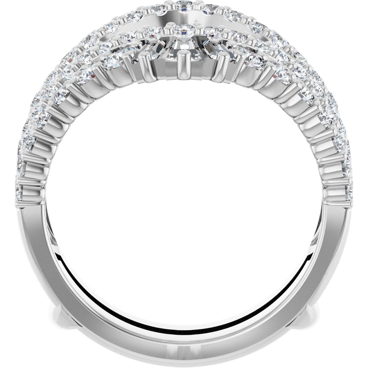 2 Ctw Straight Baguette Lab-Grown Diamond Ring Guard - White Gold - Lab Grown Diamond