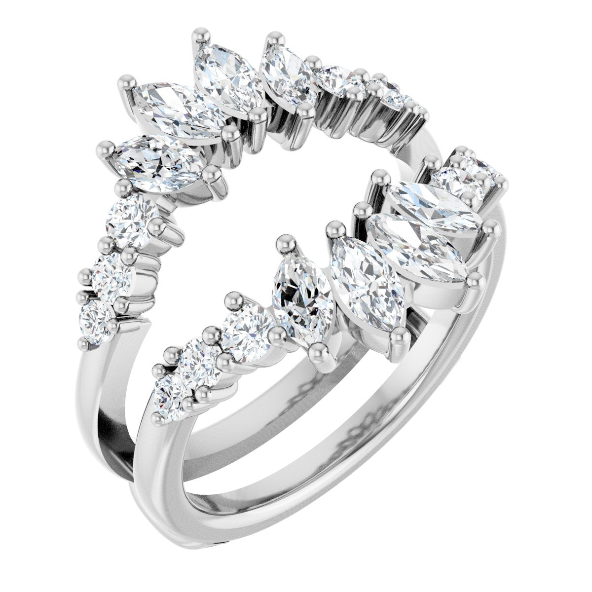 1 1/2 Ctw Marquise Lab-Grown Diamond Ring Guard