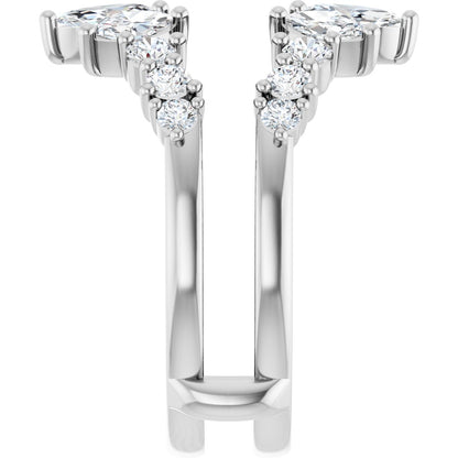 1 1/2 Ctw Marquise Lab-Grown Diamond Ring Guard - White Gold - Lab Grown Diamond