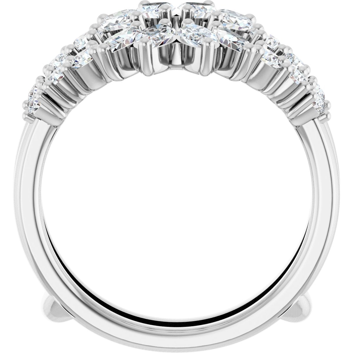 1 1/2 Ctw Marquise Lab-Grown Diamond Ring Guard - White Gold - Lab Grown Diamond