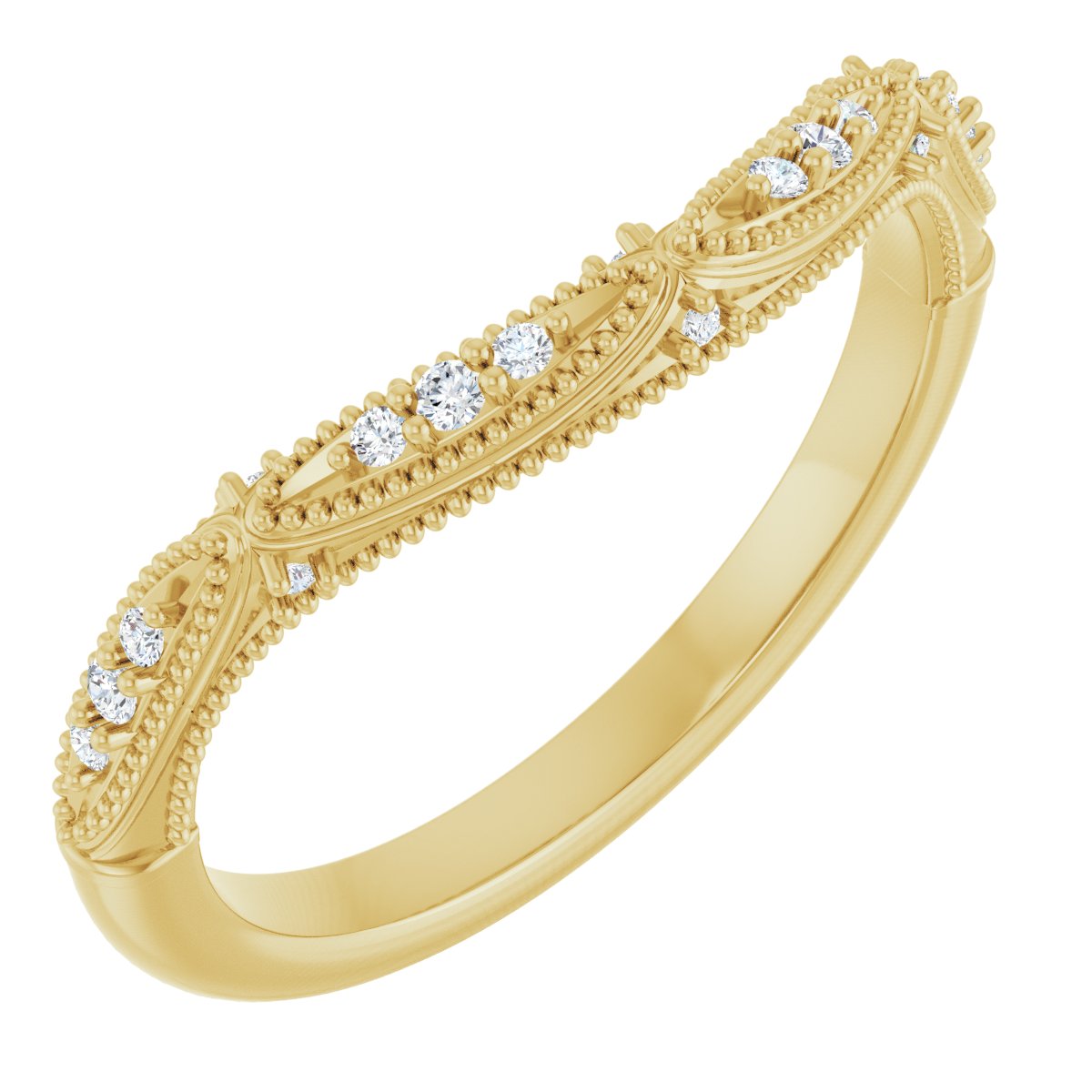 .07 Ctw Lab-Grown Diamond Contour Band