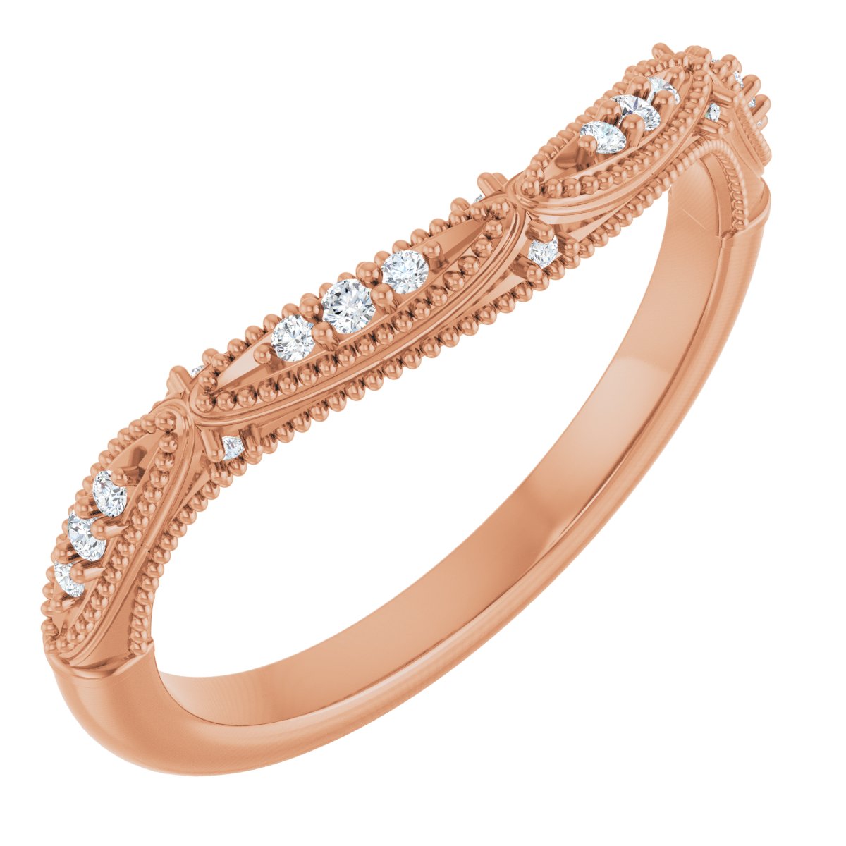.07 Ctw Lab-Grown Diamond Contour Band