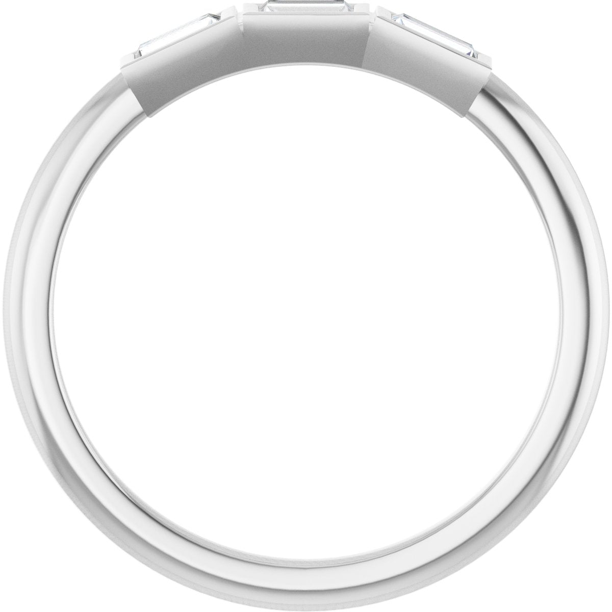 1/6 Ctw Straight Baguette Lab-Grown Diamond Anniversary Band - White Gold - Lab Grown Diamond