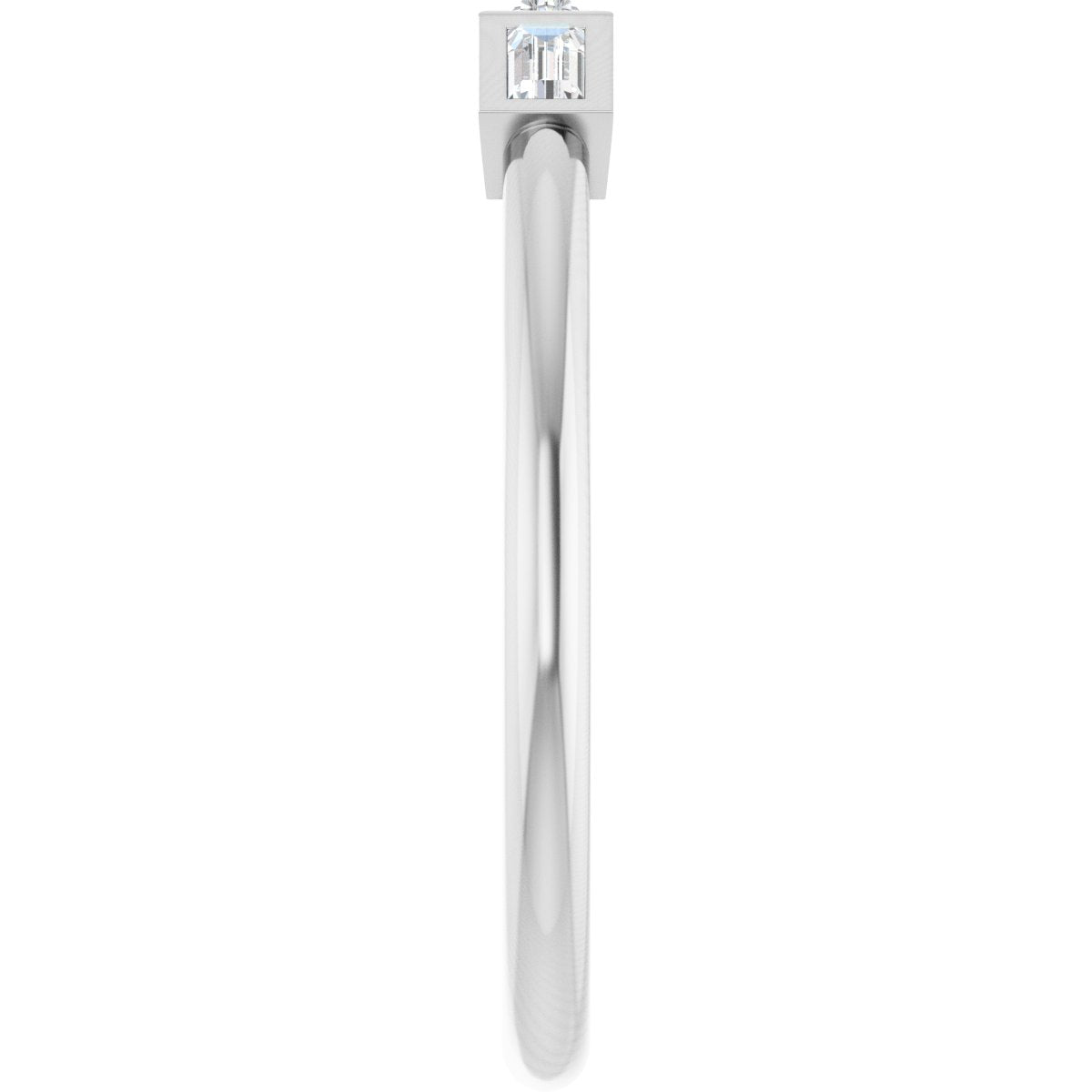 1/6 Ctw Straight Baguette Lab-Grown Diamond Anniversary Band - White Gold - Lab Grown Diamond