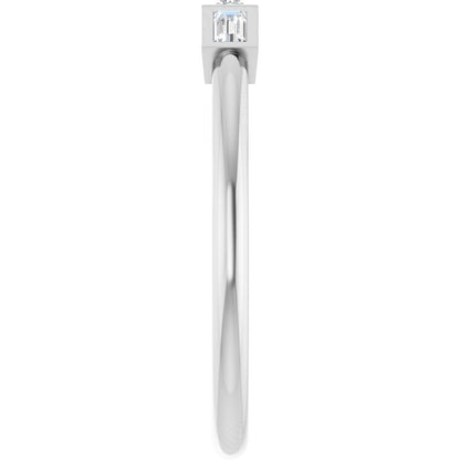 1/6 Ctw Straight Baguette Lab-Grown Diamond Anniversary Band - White Gold - Lab Grown Diamond