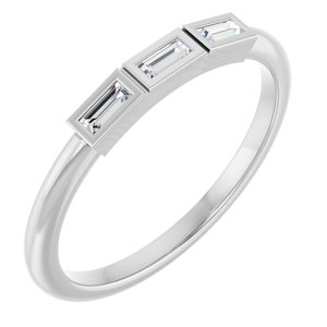 1/10 Ctw Straight Baguette Lab-Grown Diamond Anniversary Band