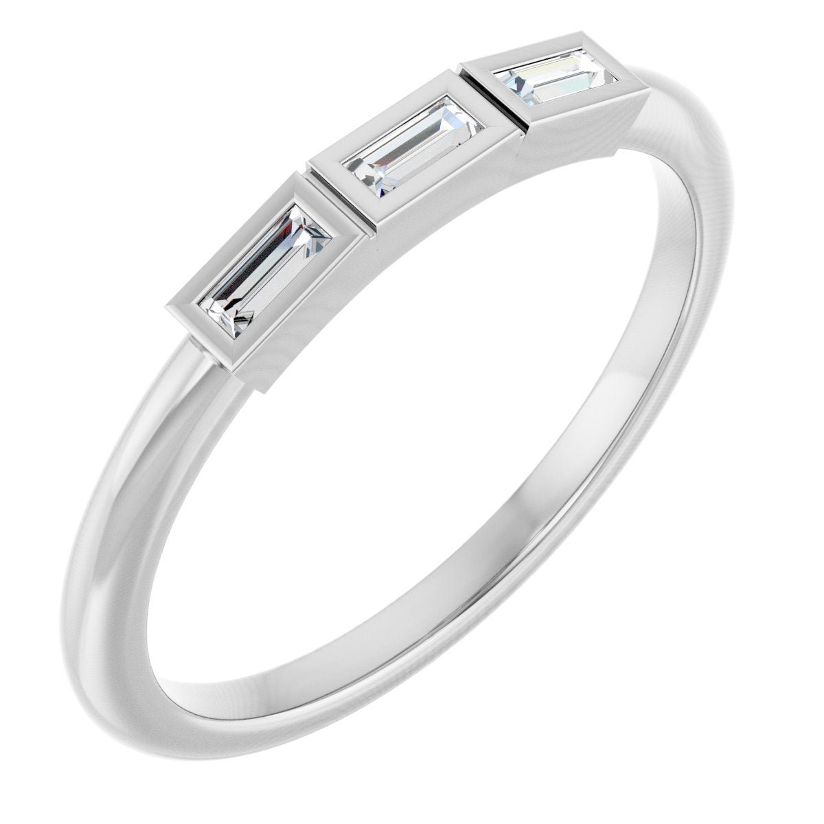 1/10 Ctw Straight Baguette Lab-Grown Diamond Anniversary Band